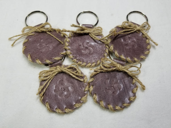 Flower tooled key chain