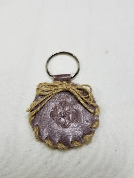 Flower tooled key chain