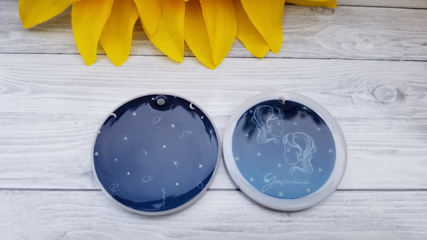 White Zodiac Keychain