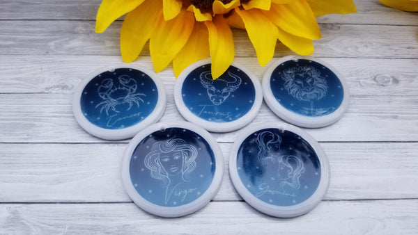 White Zodiac Keychain