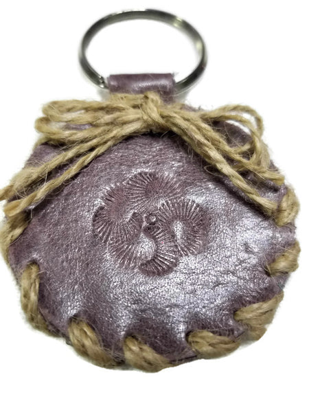 Flower tooled key chain