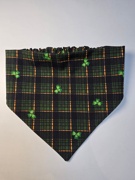 Shamrock Orange Tartan Scrunchie Bandana