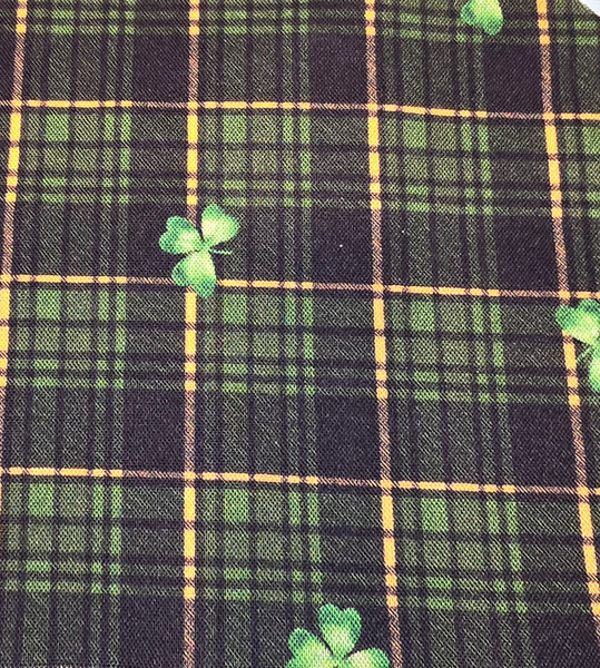 Shamrock Orange Tartan Scrunchie Bandana