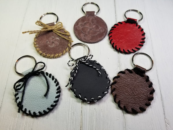 Colored leather key-chains