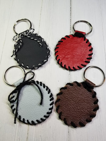 Colored leather key-chains